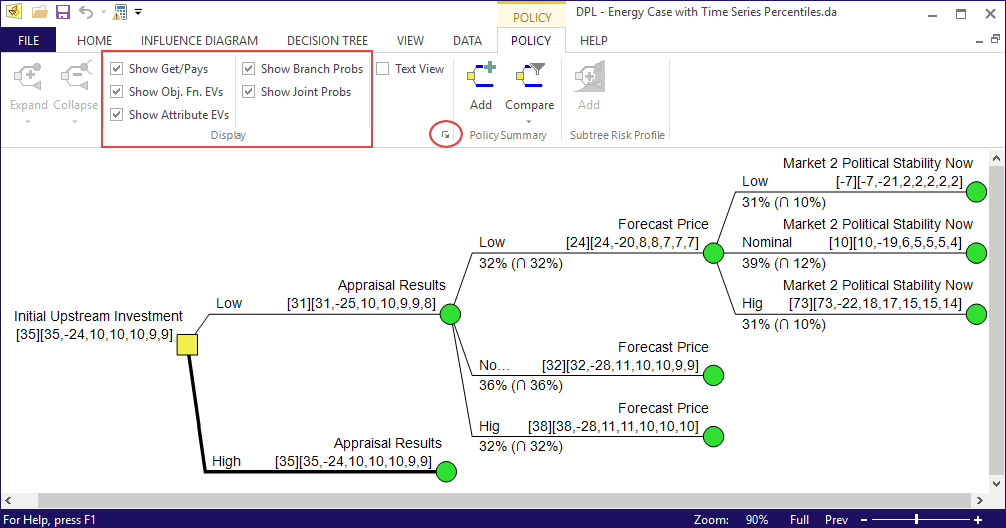 DPL 9 Policy Tree DisplayOptions