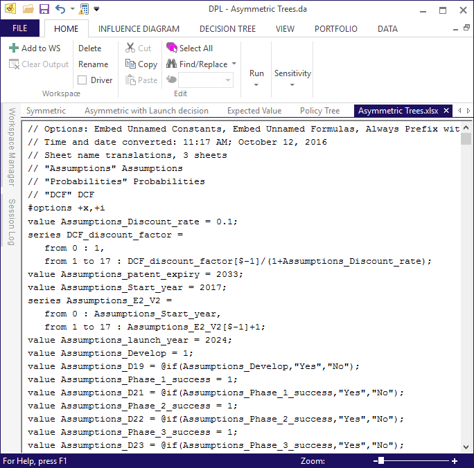 DPL SpreadsheetConversion