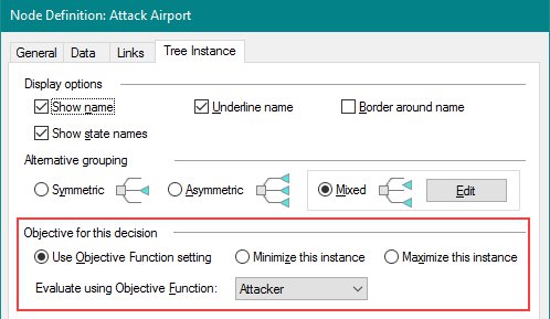 Setting Objective Function for AttackerDecision